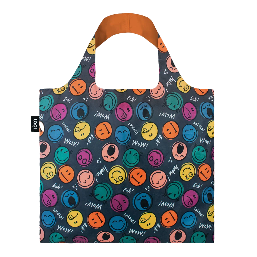 LOQI Reusable Tote Bag – Smiley Icon