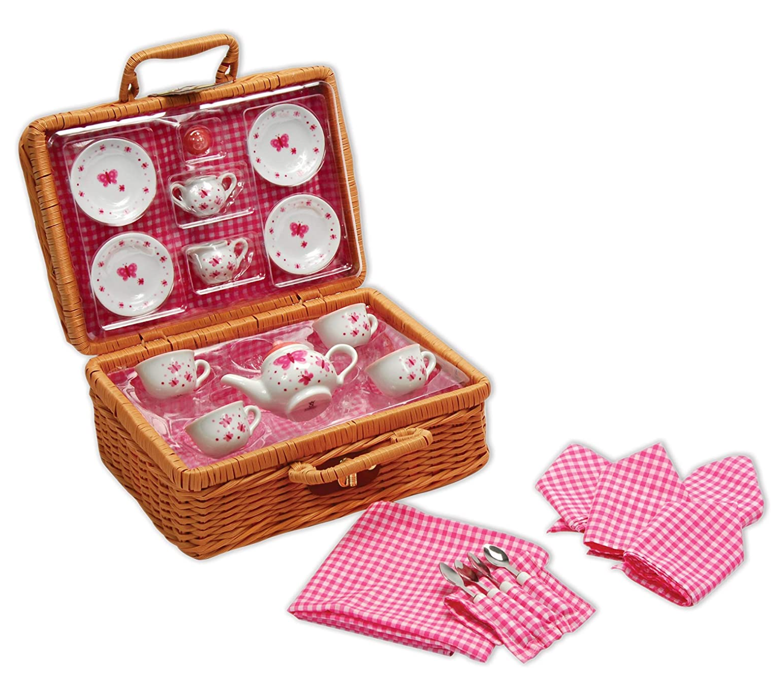 Butterfly Tea Set Basket For Kids