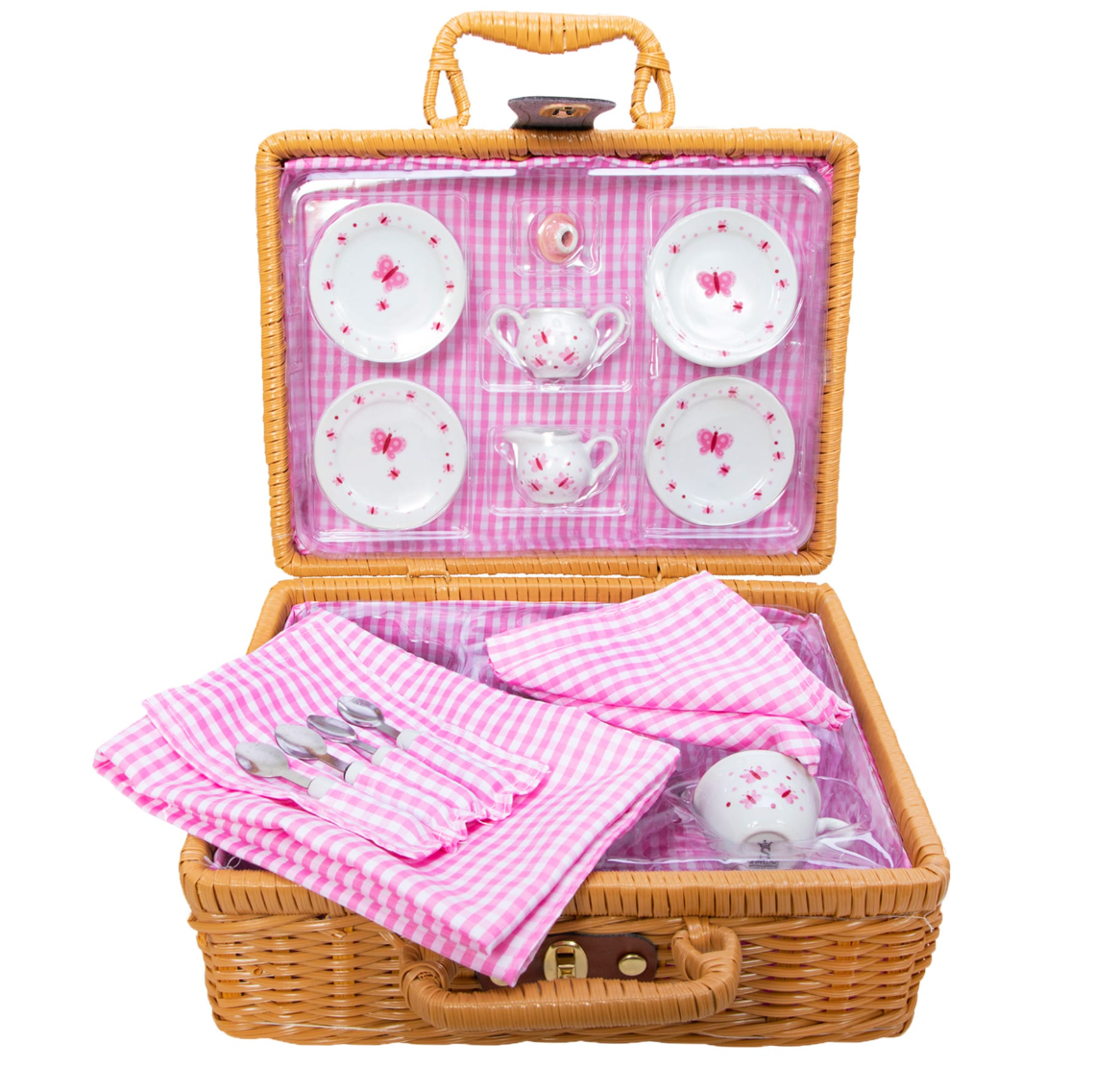 Butterfly Tea Set Basket For Kids