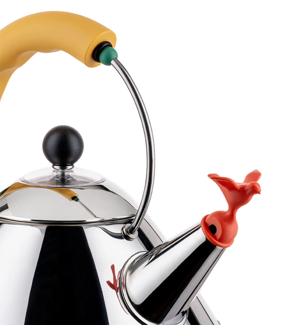 Alessi Michael Graves Small Kettle – Yellow Handle – 33.8 fl oz