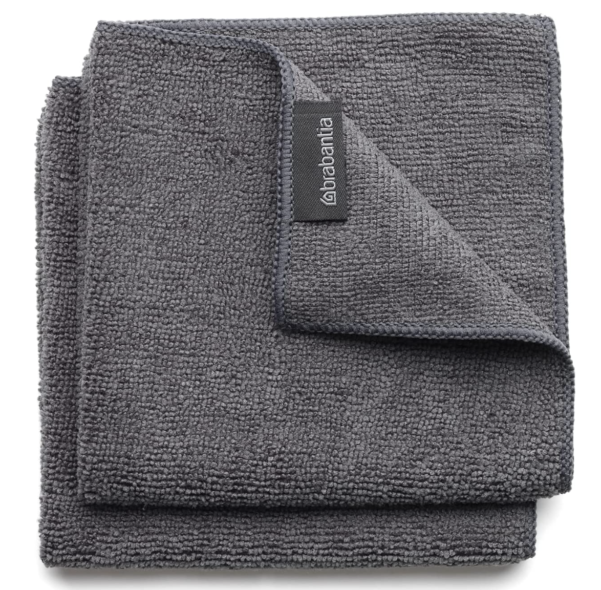 Brabantia Microfiber Cleaning Cloths 2 Pack – Dark Grey