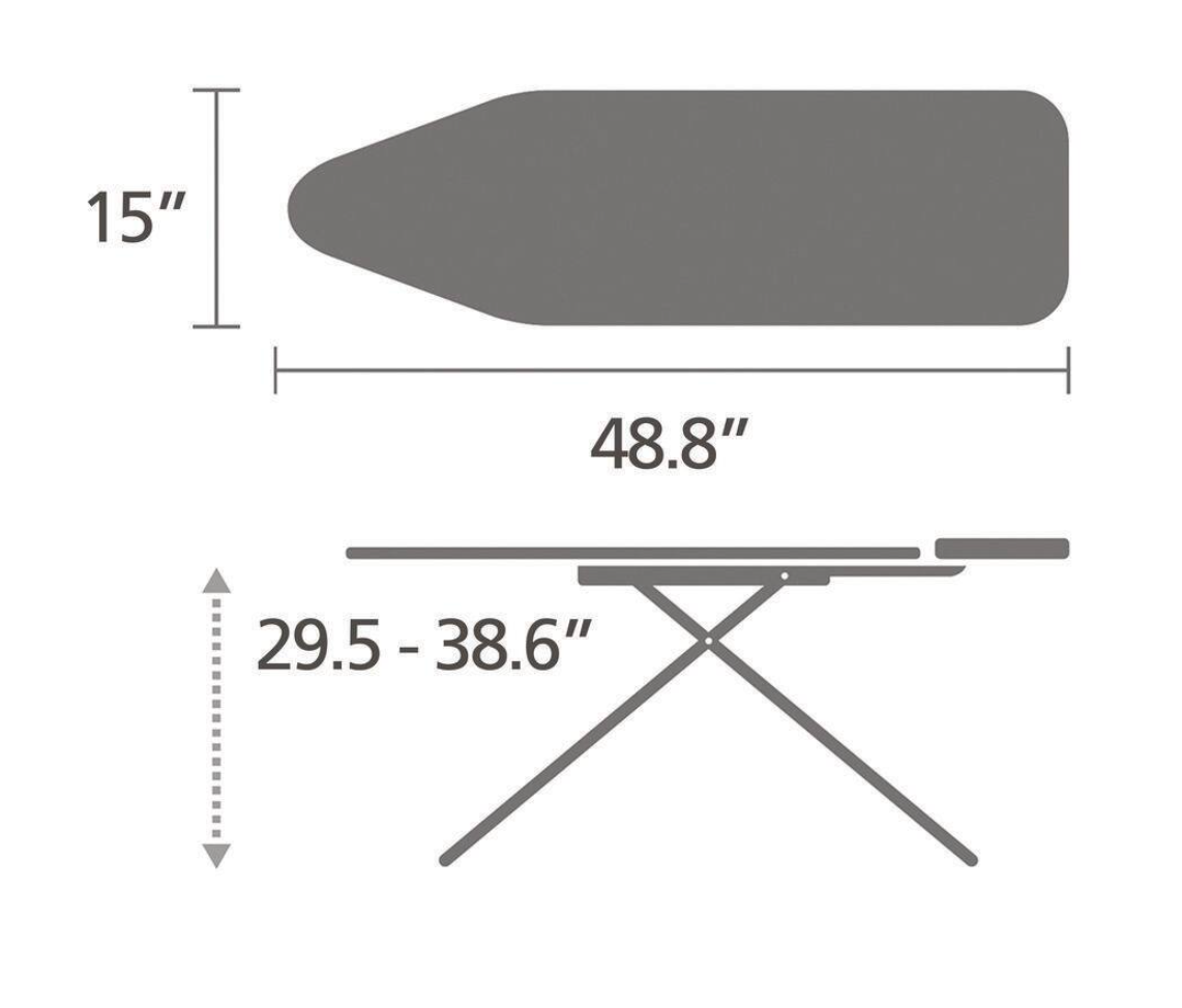 Brabantia Fresh Breeze Ironing Board Size B with Steam Iron Rest - LOCAL UPPER EAST SIDE DELIVERY ONLY