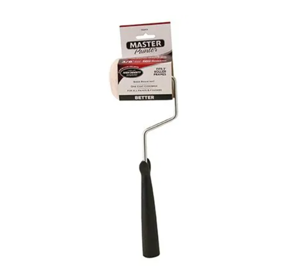 Mini Paint Roller & Cover – 3" x 3/8" Nap Semi-Smooth