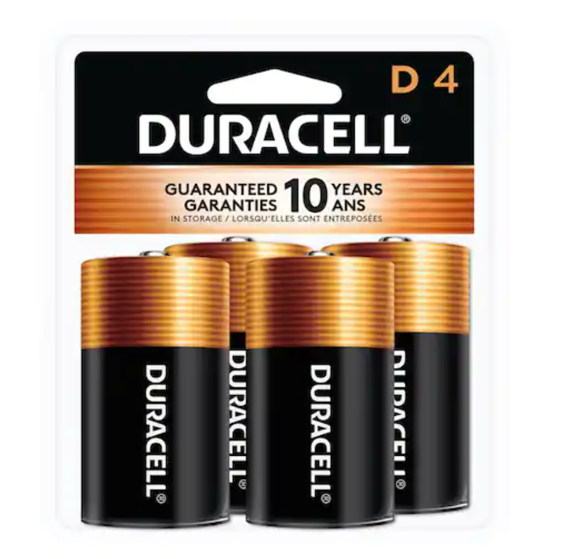 Duracell 1.5V Coppertop Alkaline D Batteries – 4pk