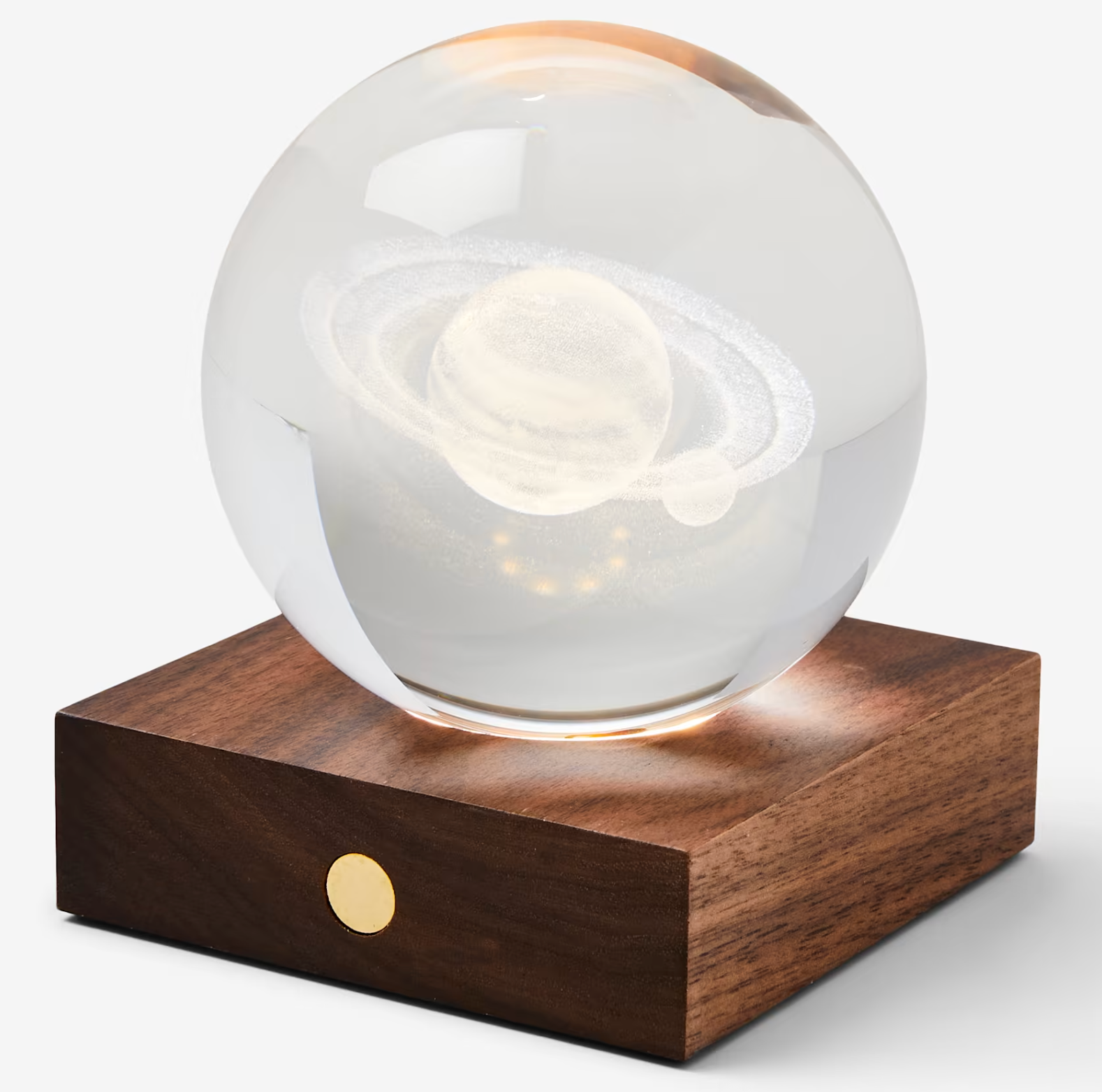 Gingko Designs Amber Crystal Light Paper Weight – Saturn