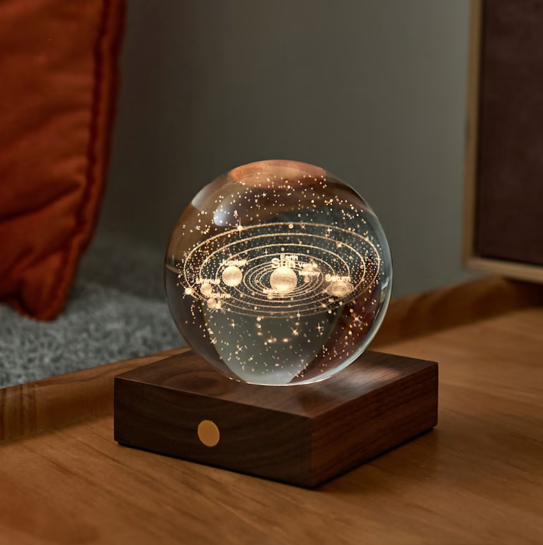 Gingko Designs Amber Crystal Light Paper Weight – Solar System