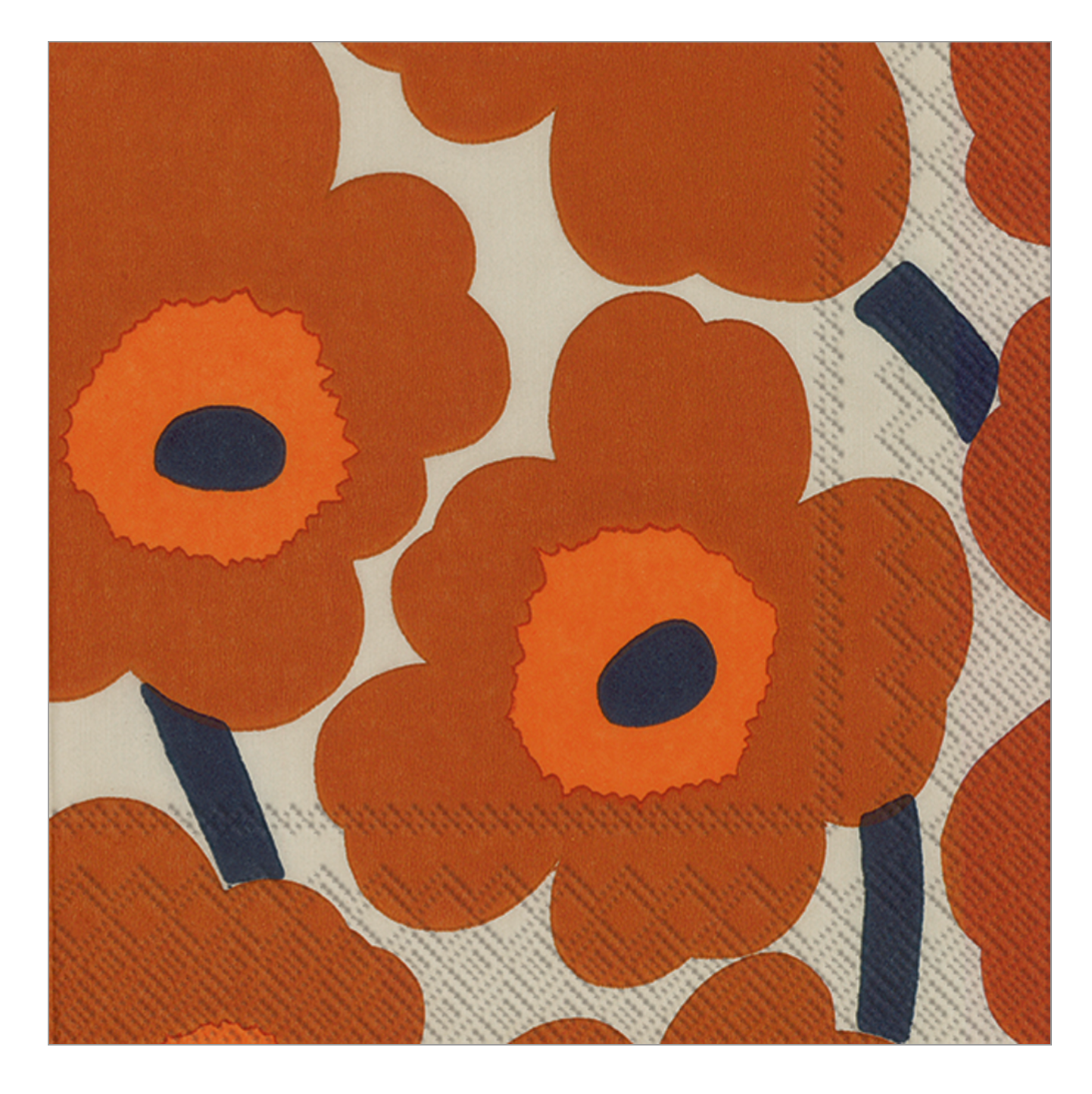 Marimekko Cocktail Beverage Napkins | Terracotta – 20pk