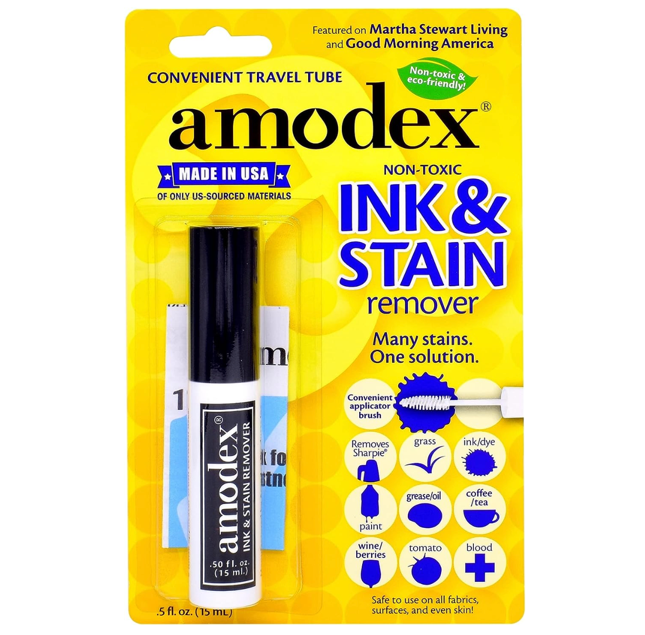 Amodex Ink and Stain Remover Stain Swipes - 10 pack
