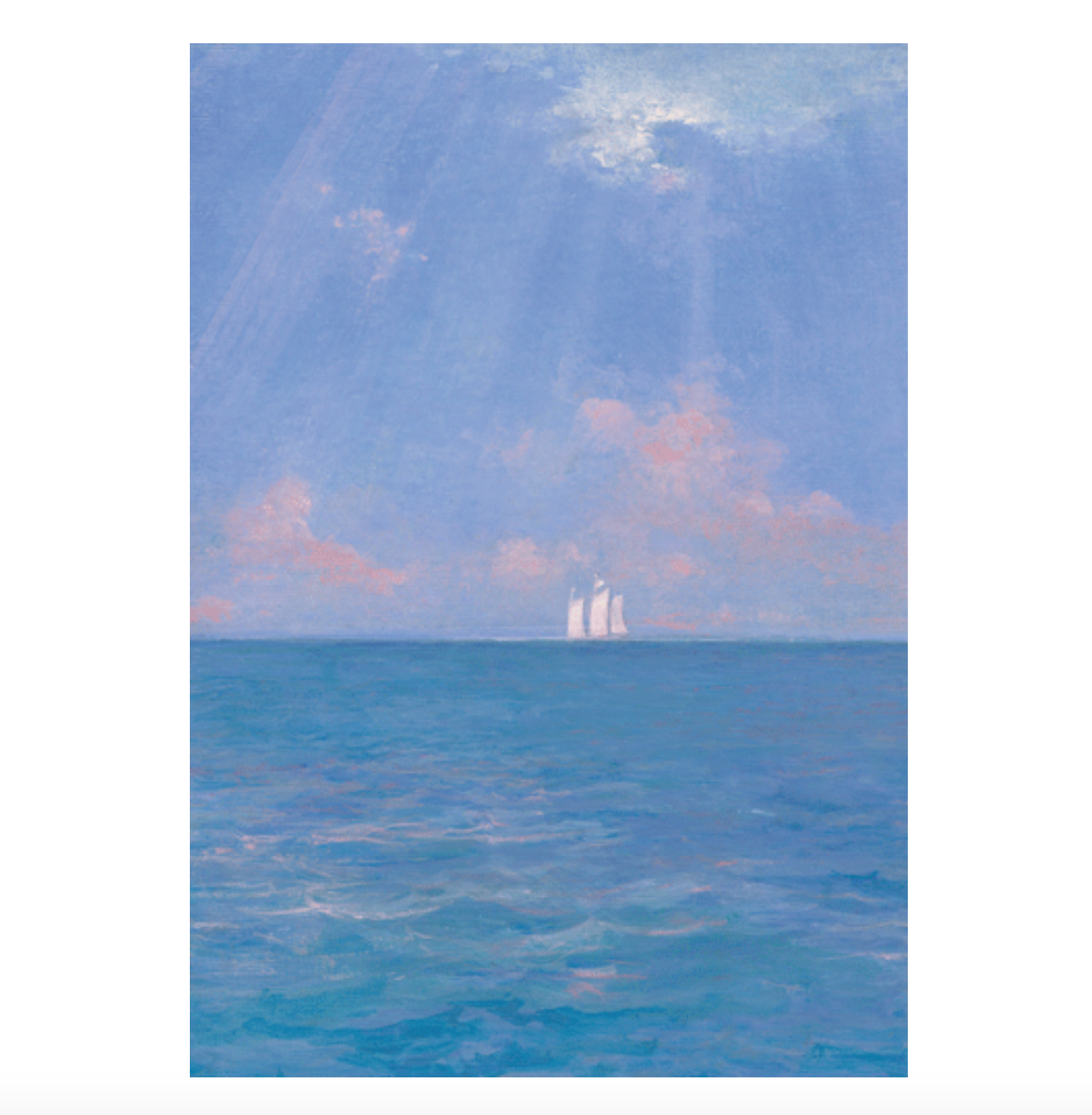 Caspari – Ocean Horizon Sympathy Card – 1 Card & 1 Envelope