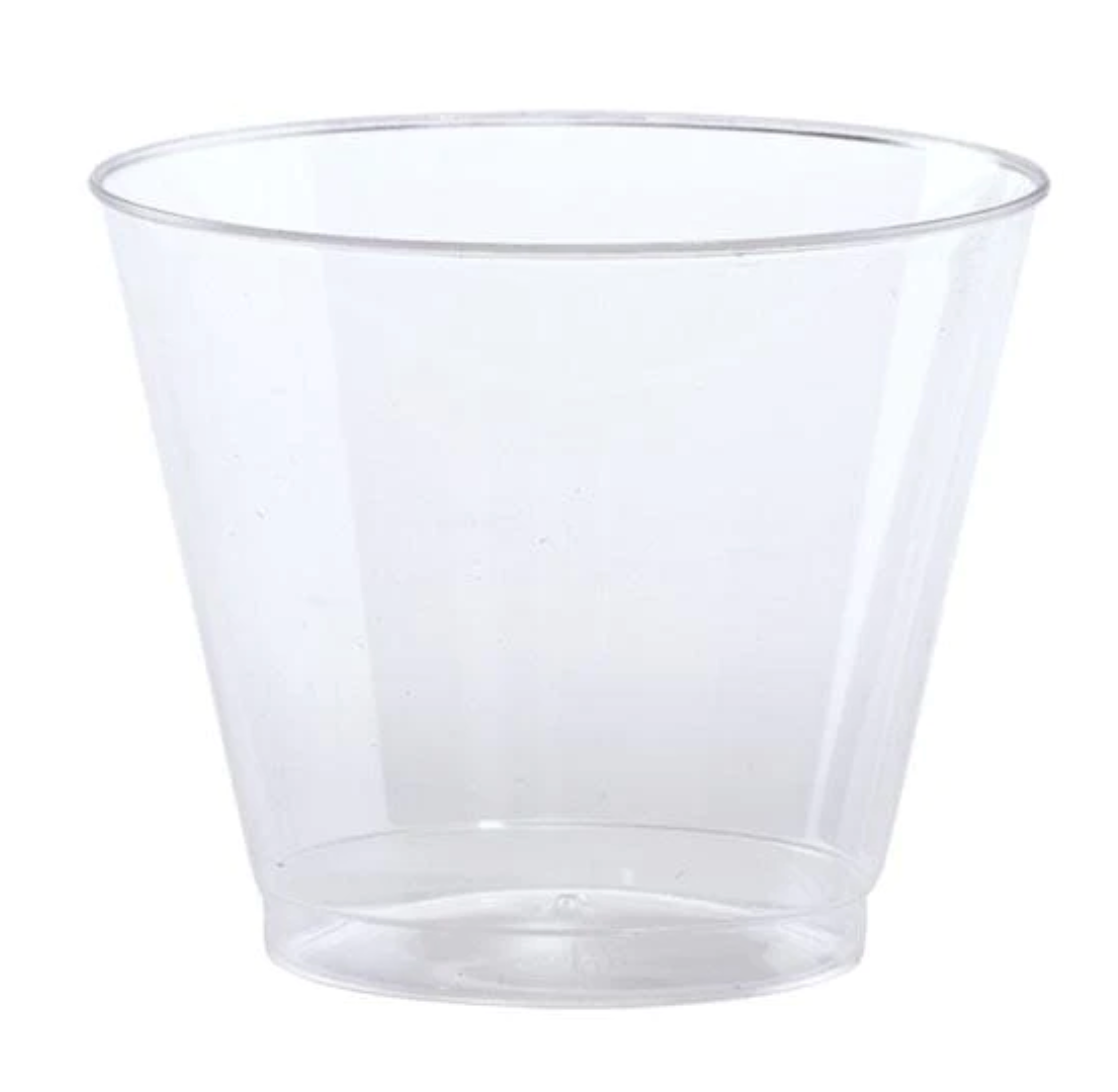 Clear Plastic Old Fashioned Tumblers - 9 oz