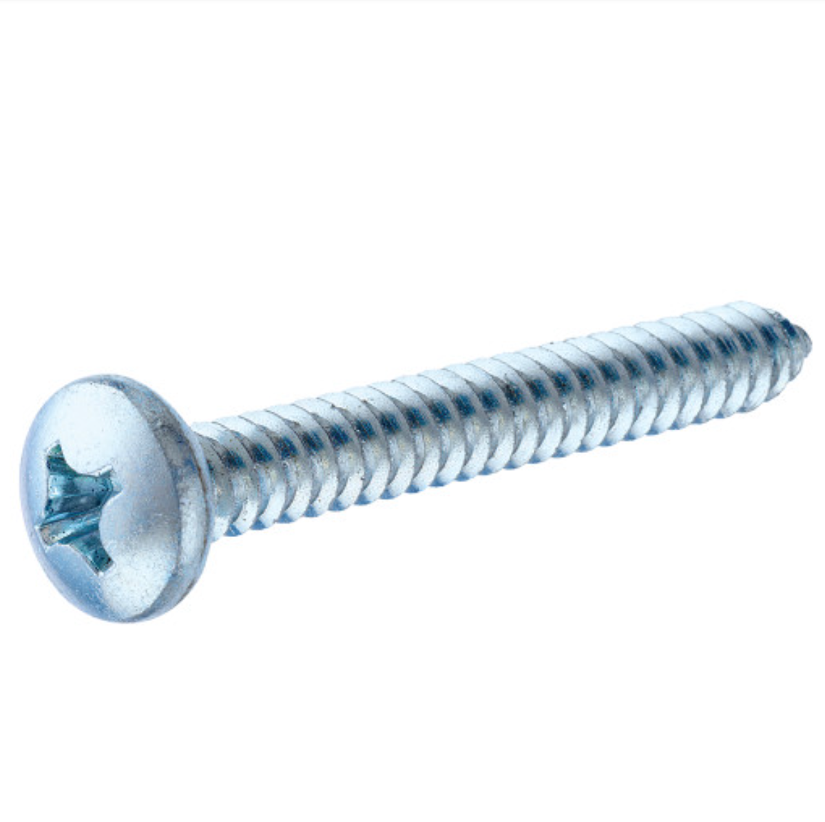 Phillips Zinc Pan Head Sheet Metal Screws – #8 x 2In. – 10 Pack
