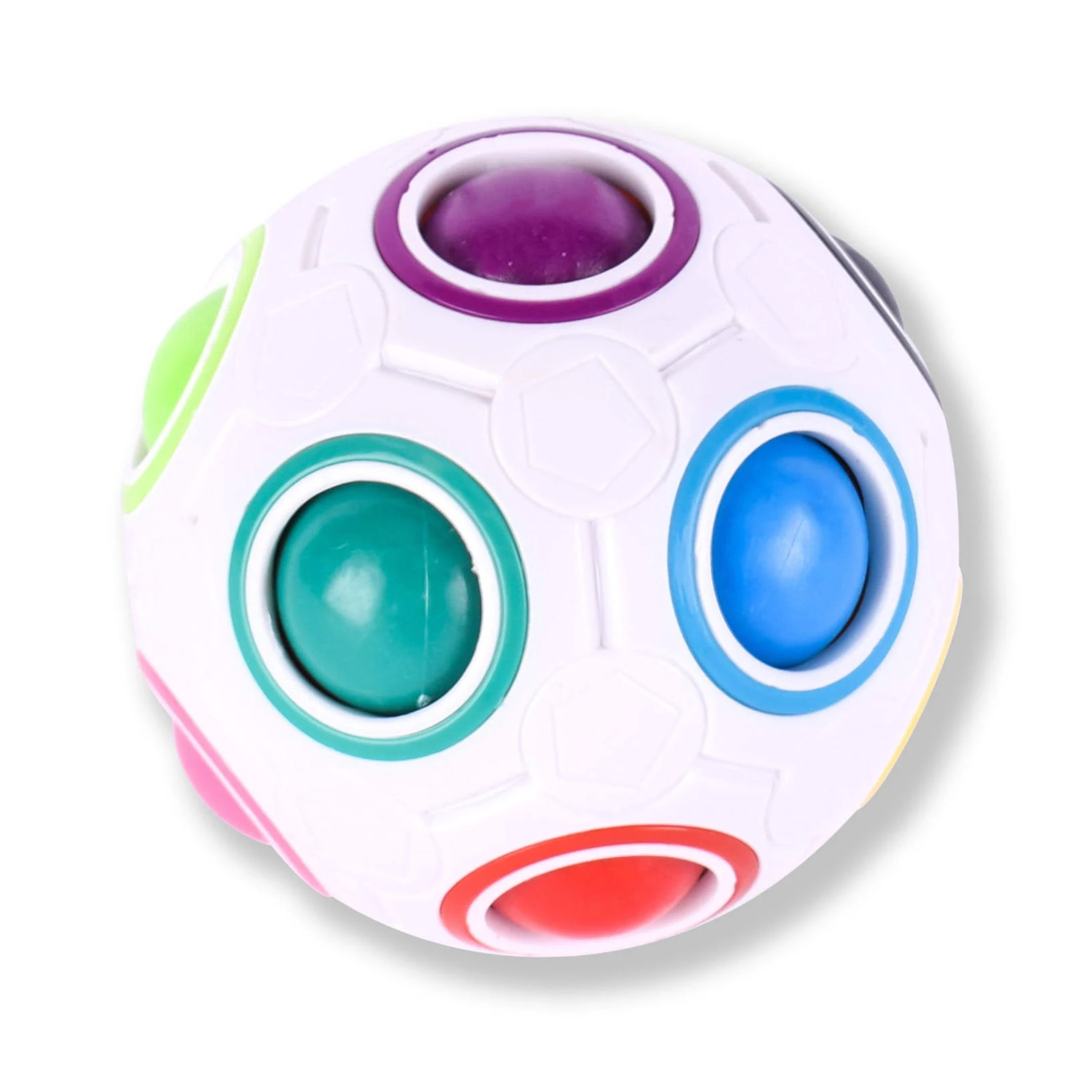 Rainbow Color Match Puzzle Ball – Assorted Colors – Sold Individually