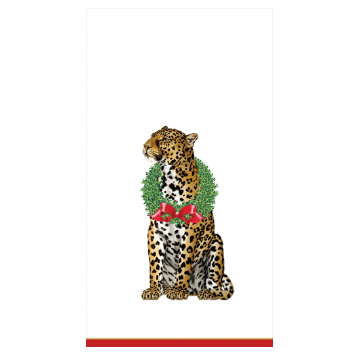 Caspari Wild Christmas Ivory Guest Towels – 15pk