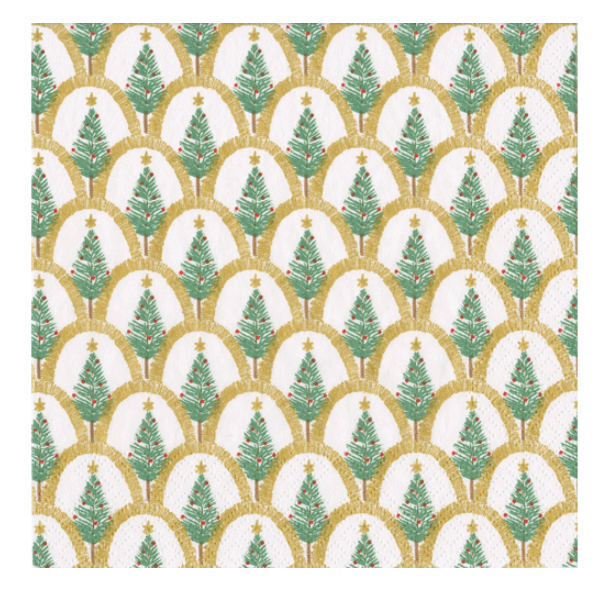Caspari Deco Christmas Gold Cocktail Napkins - 20pk