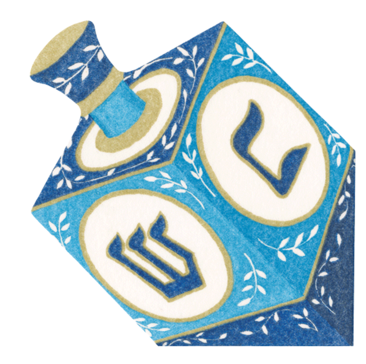 Caspari Dreidel - Die-Cut Airlaid Luncheon Napkins - 20pk