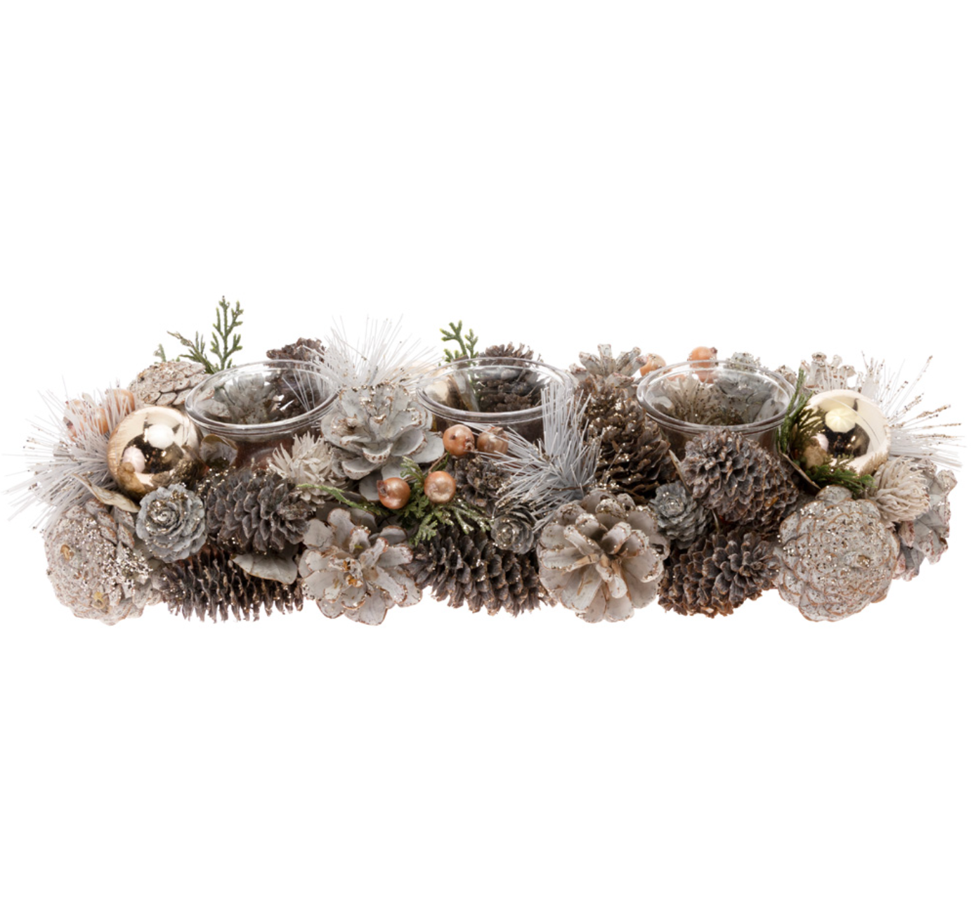 Champagne Shimmer Tri Tealight Centerpiece