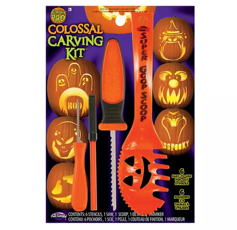 Colossal Pumpkin Carving Kit – 10 Piece Set