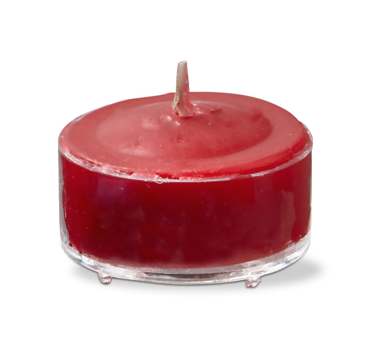 Tag Tea Light Wax Candles – Red – 8-Pk.