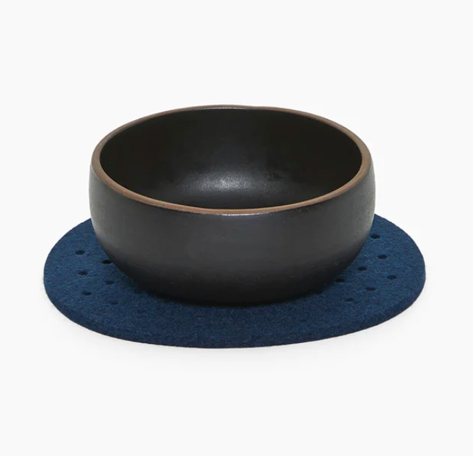 Posavasos de Fieltro Redondo Perforado Graf Lantz – Marino – 8"