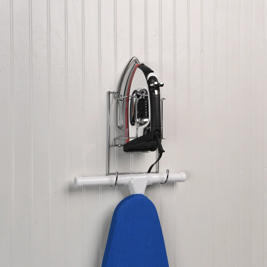 Better Housewares Wall Mount Iron & Ironing Board Holder – Chrome