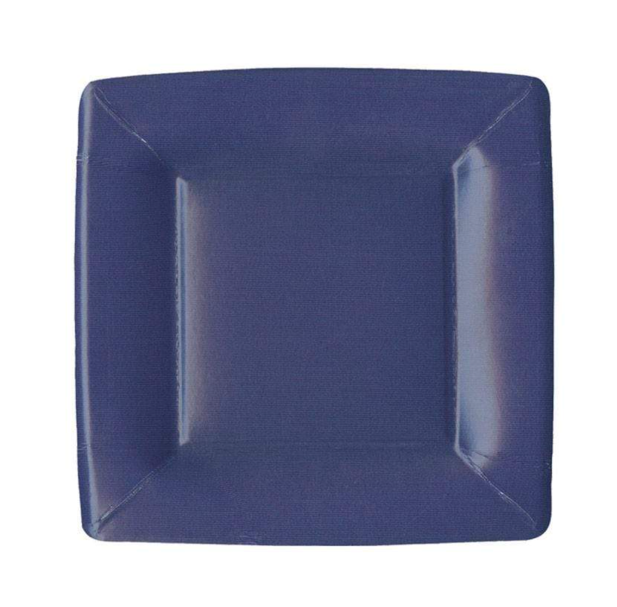 Caspari Grosgrain Square Paper Salad & Dessert Plates - Navy – 8pk