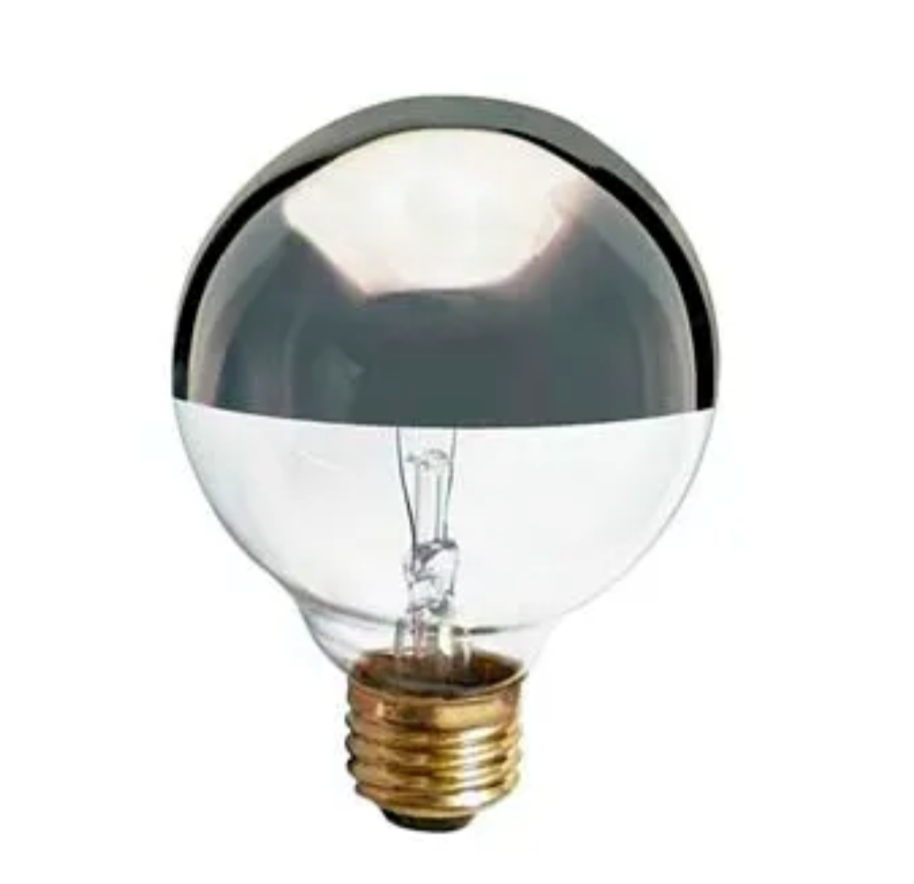 Satco G25 Silver Crown Globe Light Bulb 60W – E26 Base – 2700K