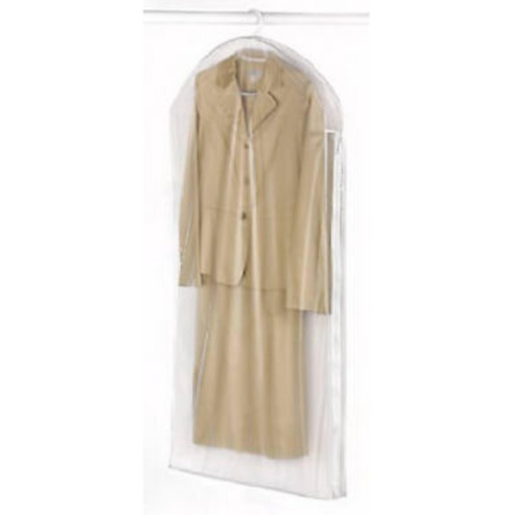 Whitmor Clear Zippered Dress Bag – 24" x 48"