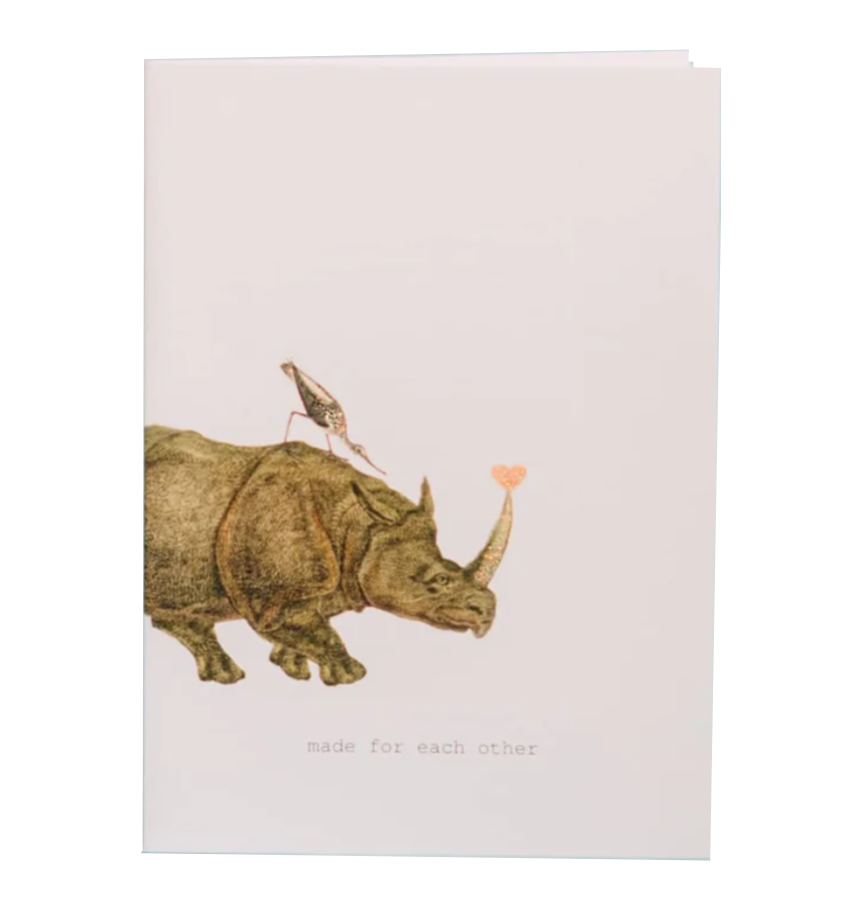 Made For Each Other Valentines Glitter Greeting Card – 3.5" x 5"