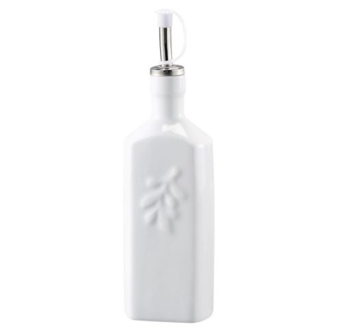 White Porcelain Oil Bottle – 16oz