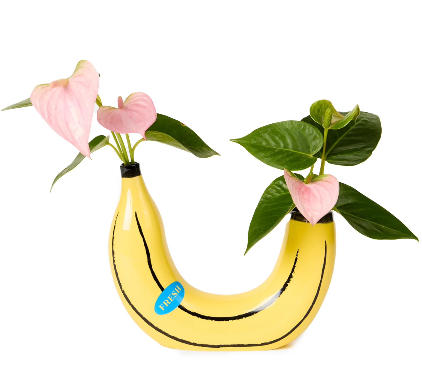 Farmers' Market Banana Ceramic Flower Vase