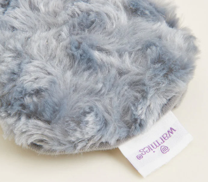 Microwavable Lavender Scented Weighted Curly Warmies Eye Mask – Gray
