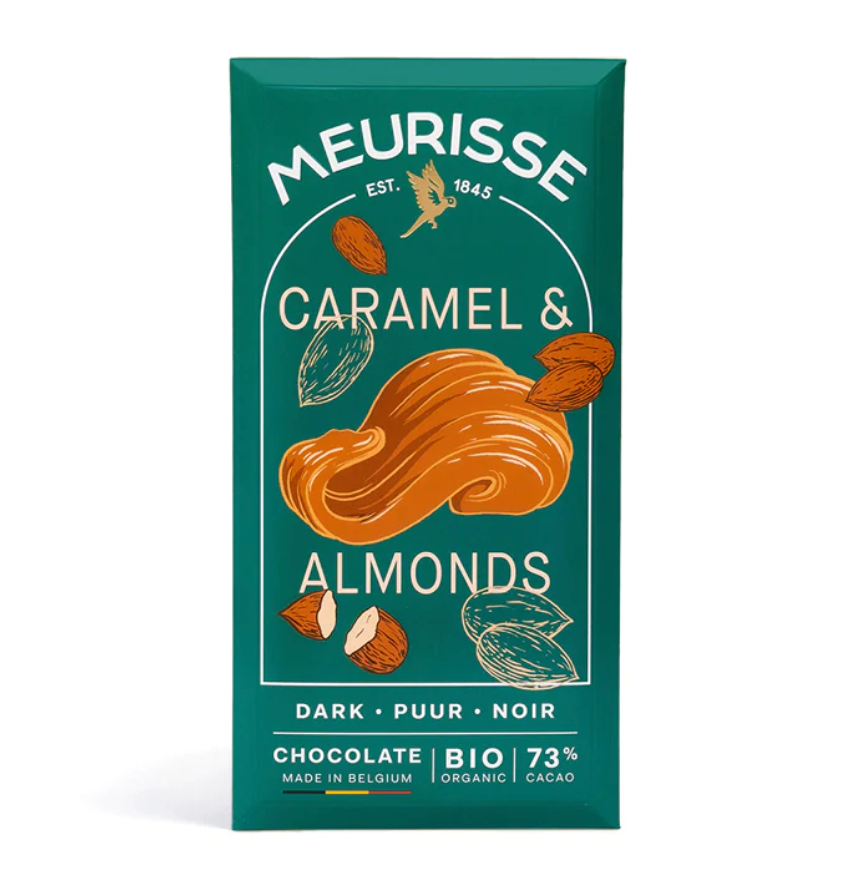 Meurisse Caramelized Almonds Dark Chocolate 73% – 3.5oz **