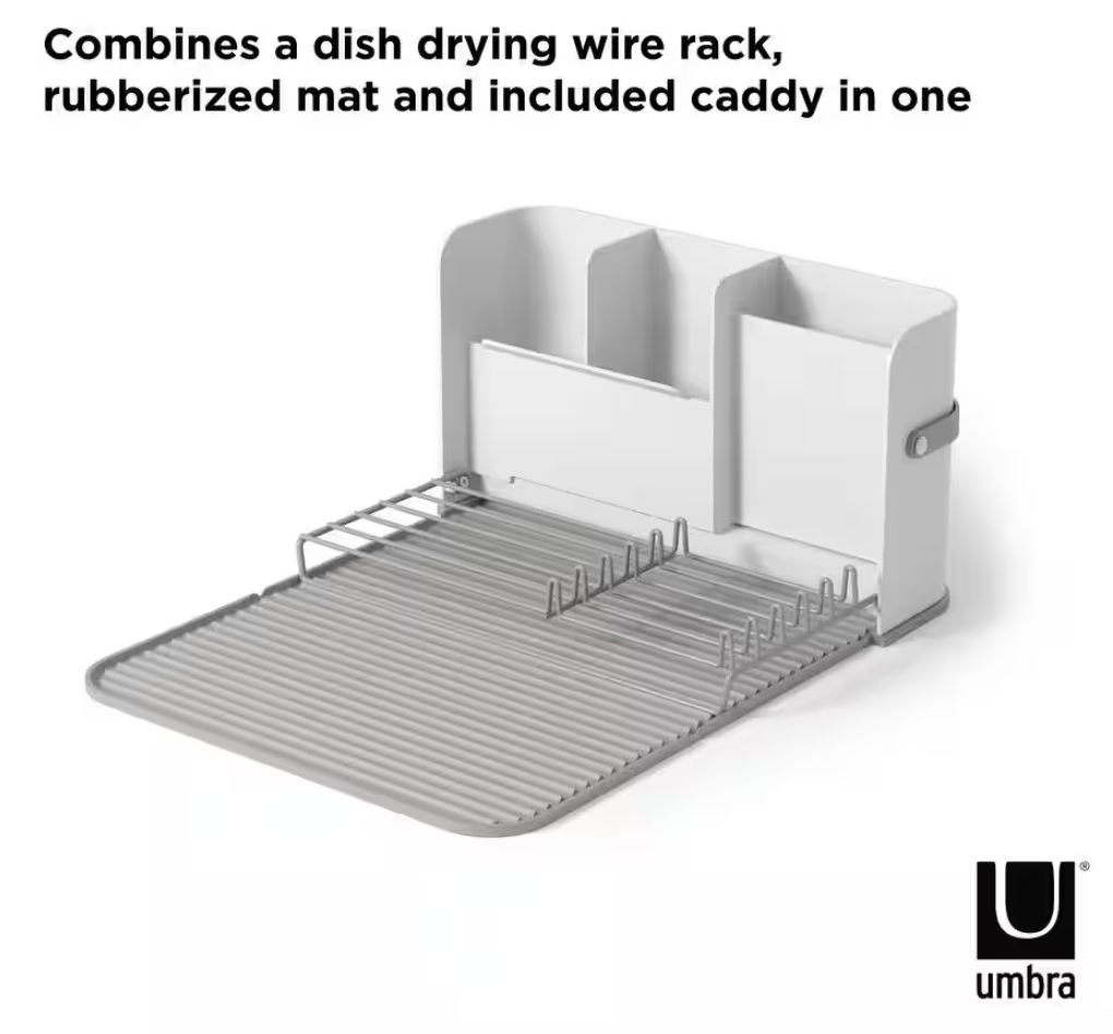 Umbra Sling Folding Dish Rack – White