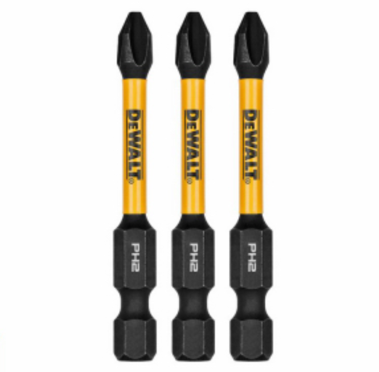FlexTorq PH2 Phillips Impact Driver Bits – 1/4 x 2" – 3-Pk.
