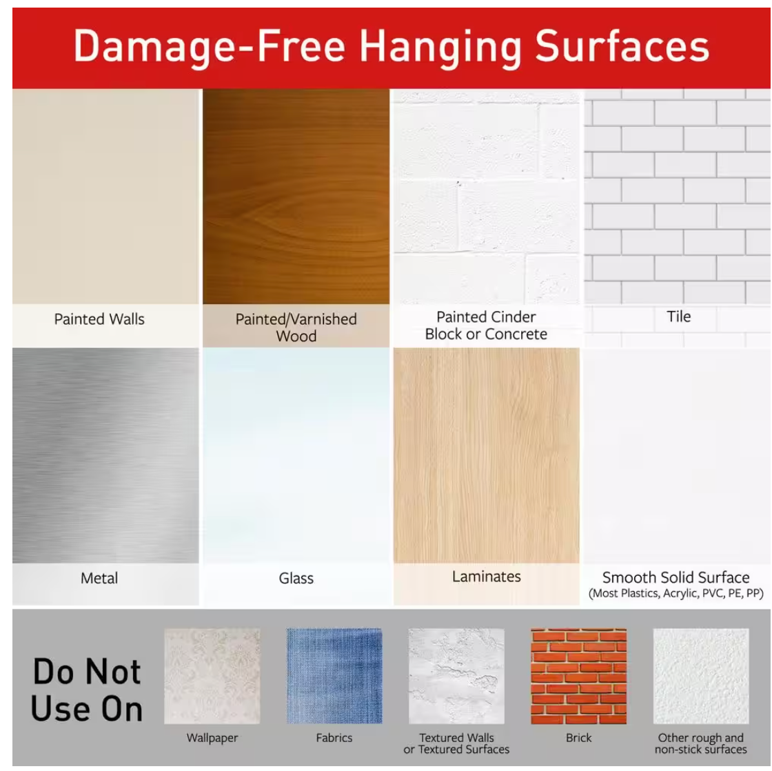 Command Stainless Steel Hooks With Strips – Small – 4-Pk.