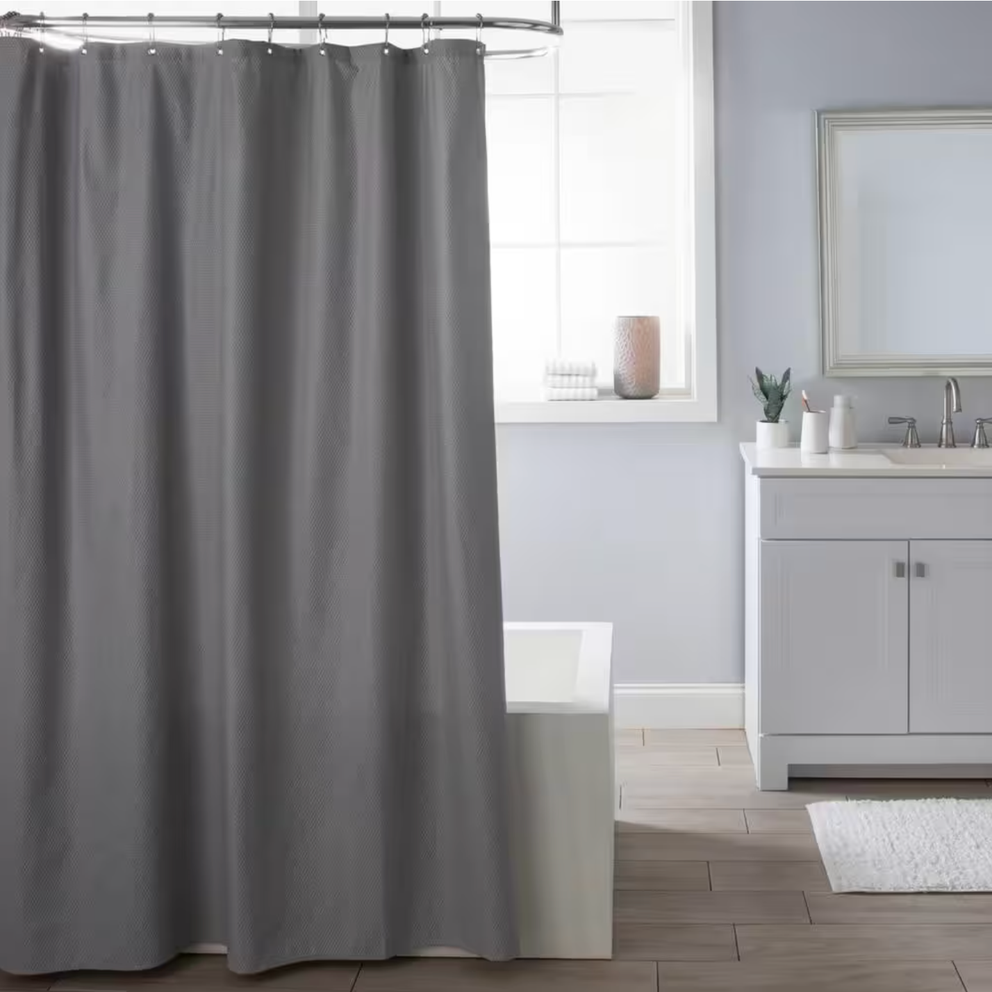 Delano Polyester Shower Liner – Grey – 70" x 72"