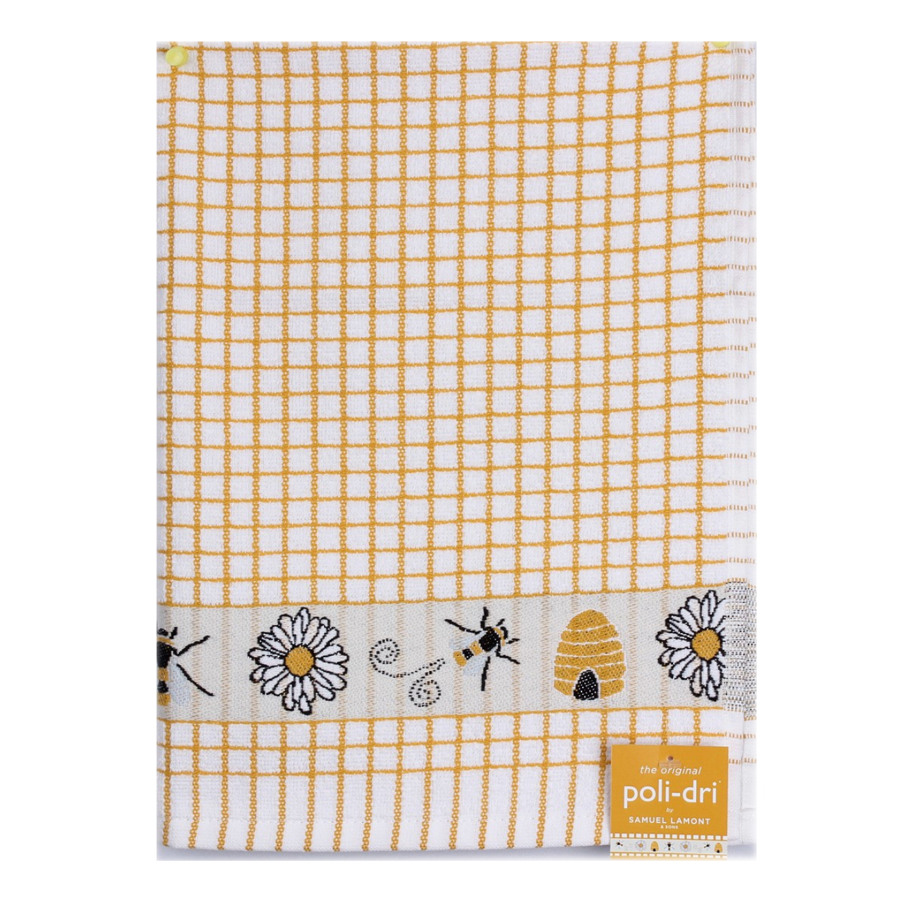 Samuel Lamont Poli Dri 100% Cotton Dish Towel – Bees – Pack of 2