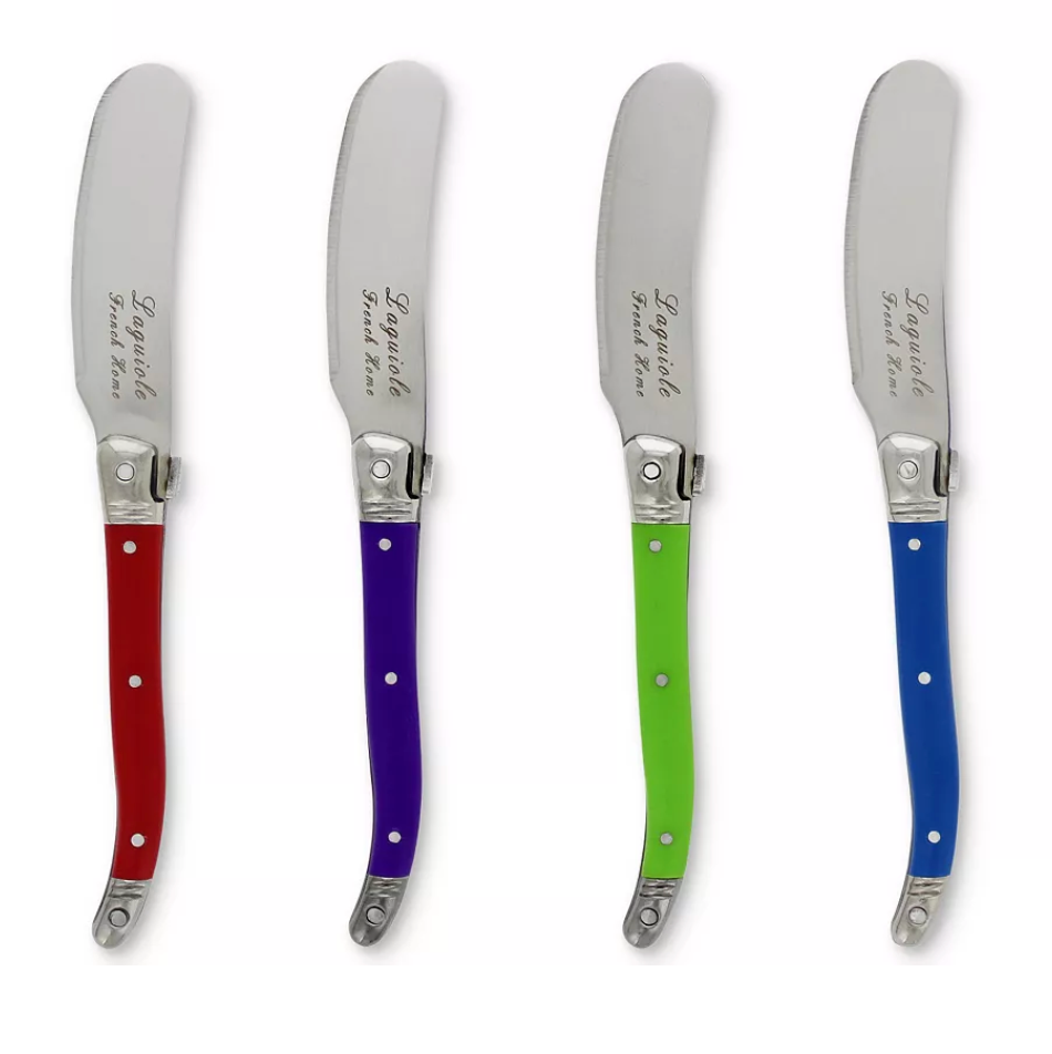 Laguiole Mini Cheese Spreaders – Jewel Colors – Set of 4