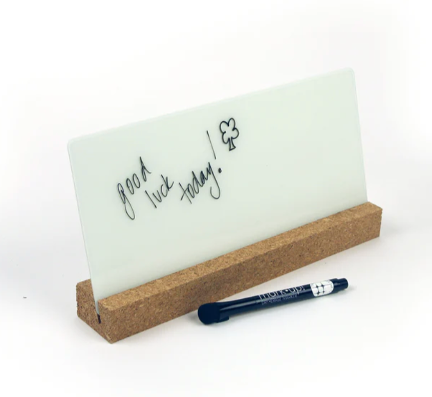 Glassencorque Wide Weekly Desktop Dry-Erase Board – 6" x 12"