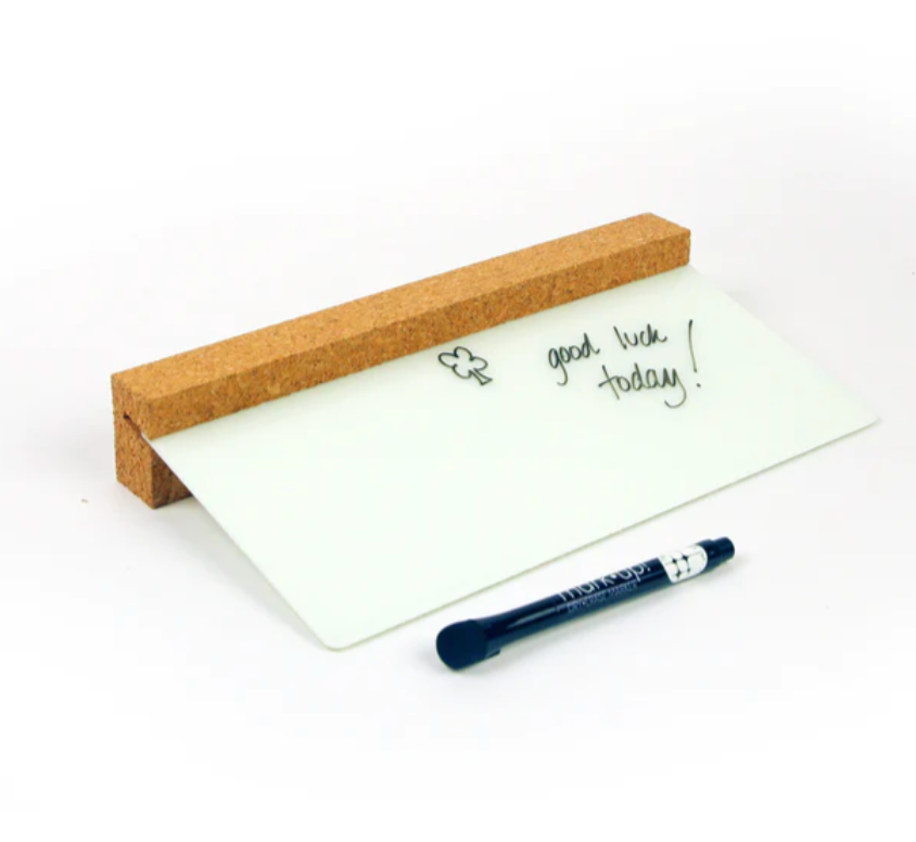 Pizarra borrable en seco de escritorio semanal ancha Glassencorque - 15,24 cm x 30,48 cm