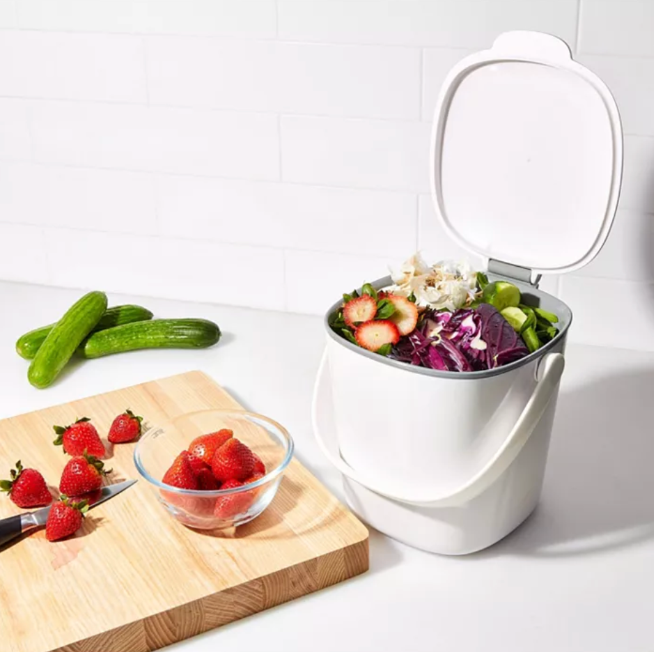 OXO Easy Clean Compost Bin – 0.75 Gallon – White