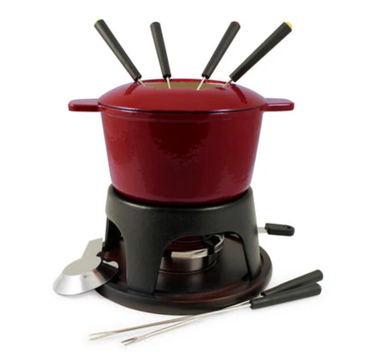 Cast Iron Fondue Set – Sierra Cherry Red