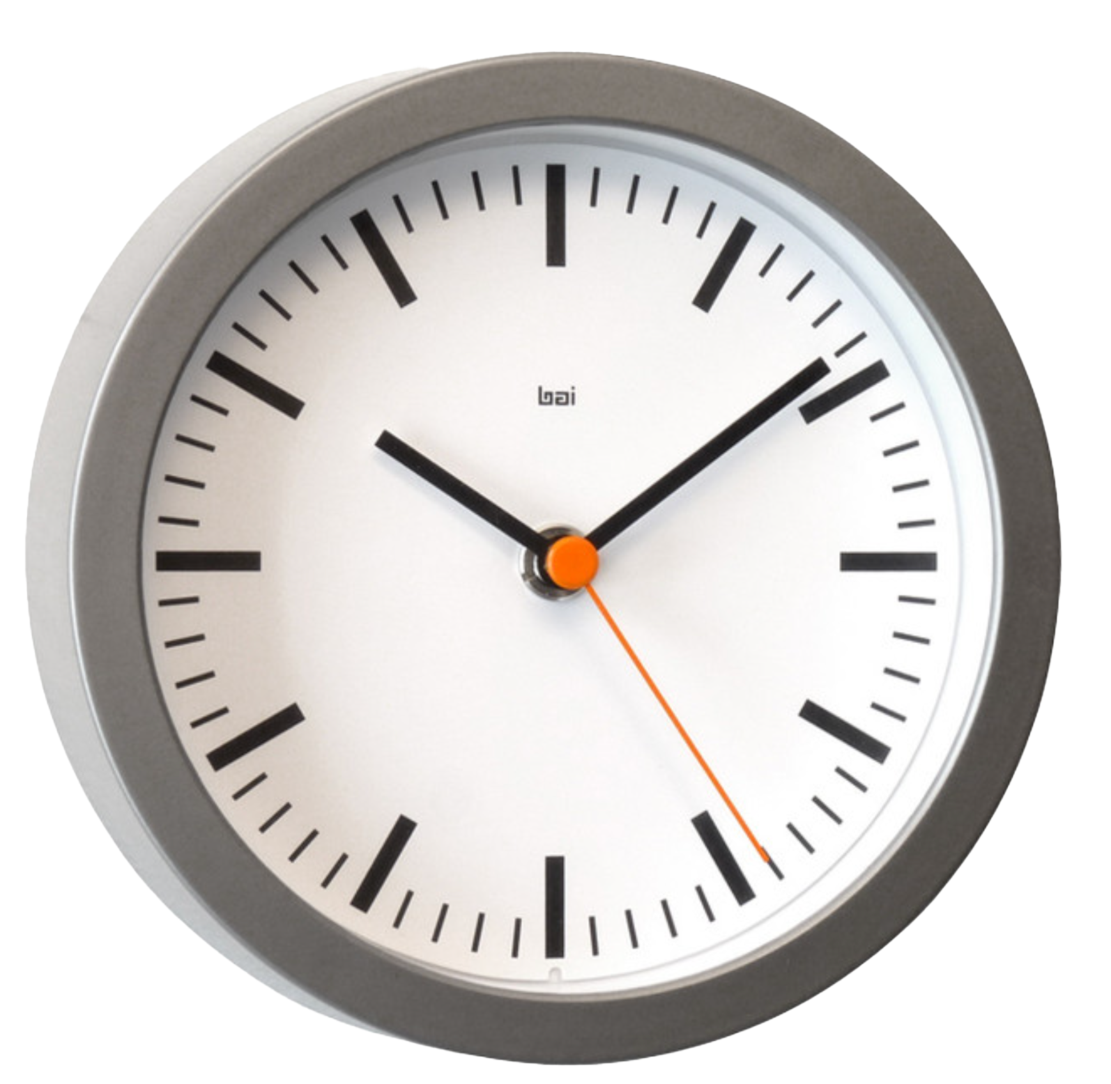 Bai Studio Wall Clock Swiss Railway White – 6"