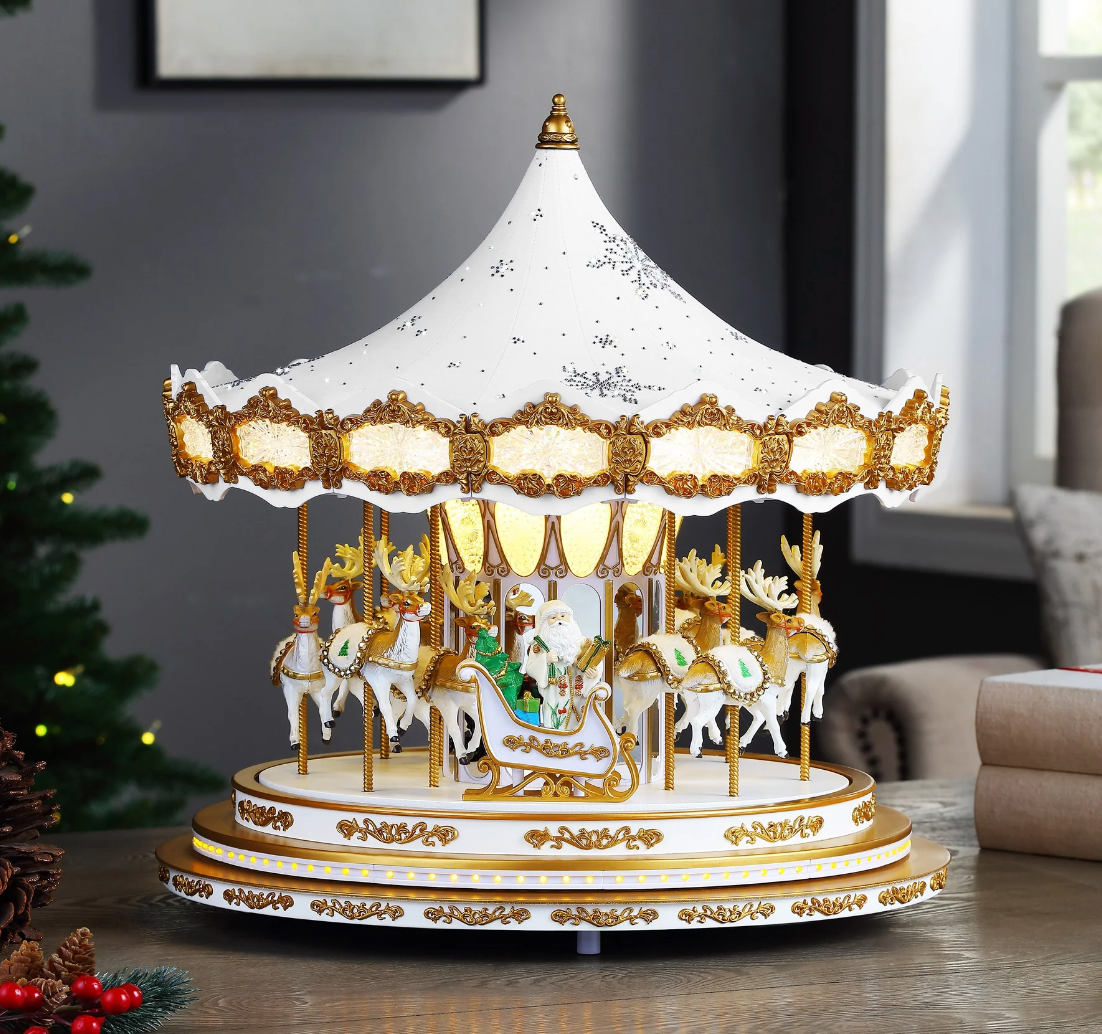 Mr. Christmas 90th Anniversary Collection - Animated & Musical Crystal Carousel