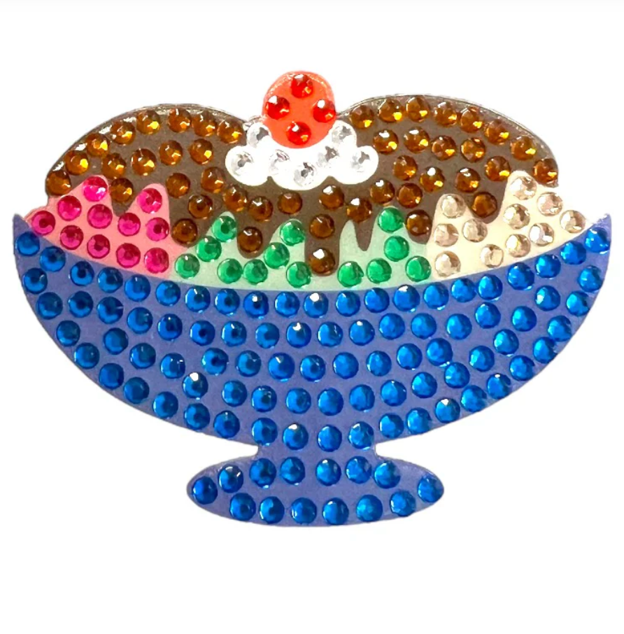 StickerBeans "Ice Cream Sundae" Sparkle Sticker – 2"