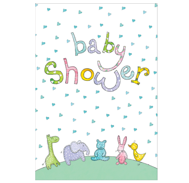 Caspari – Baby Shower – Baby Card – 1 Card & 1 Envelope
