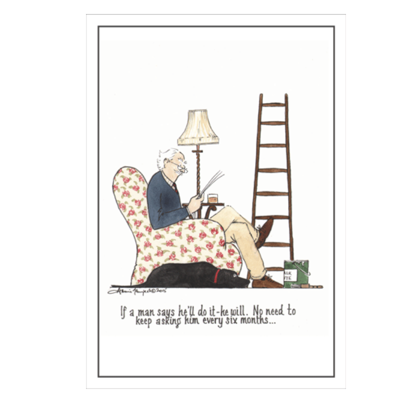 Caspari Father's Day Card – If A Man Says – 1 Card & 1 Envelope