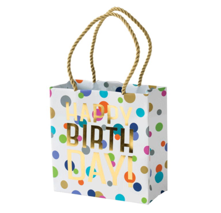 Caspari Birthday Confetti Small Gift Bag