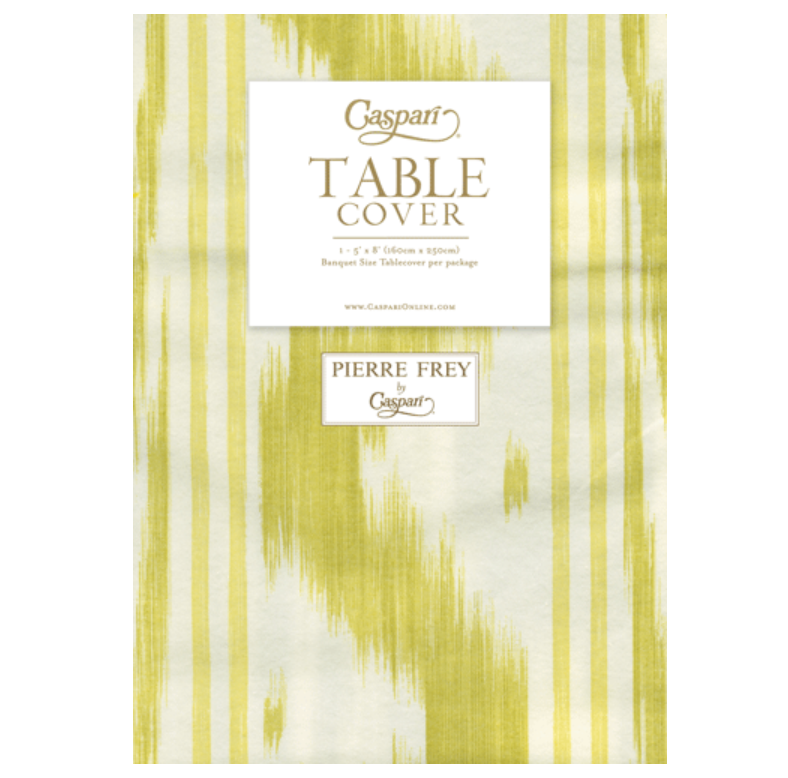 Caspari Paper Linen Toile De Nantes Yellow Tablecover