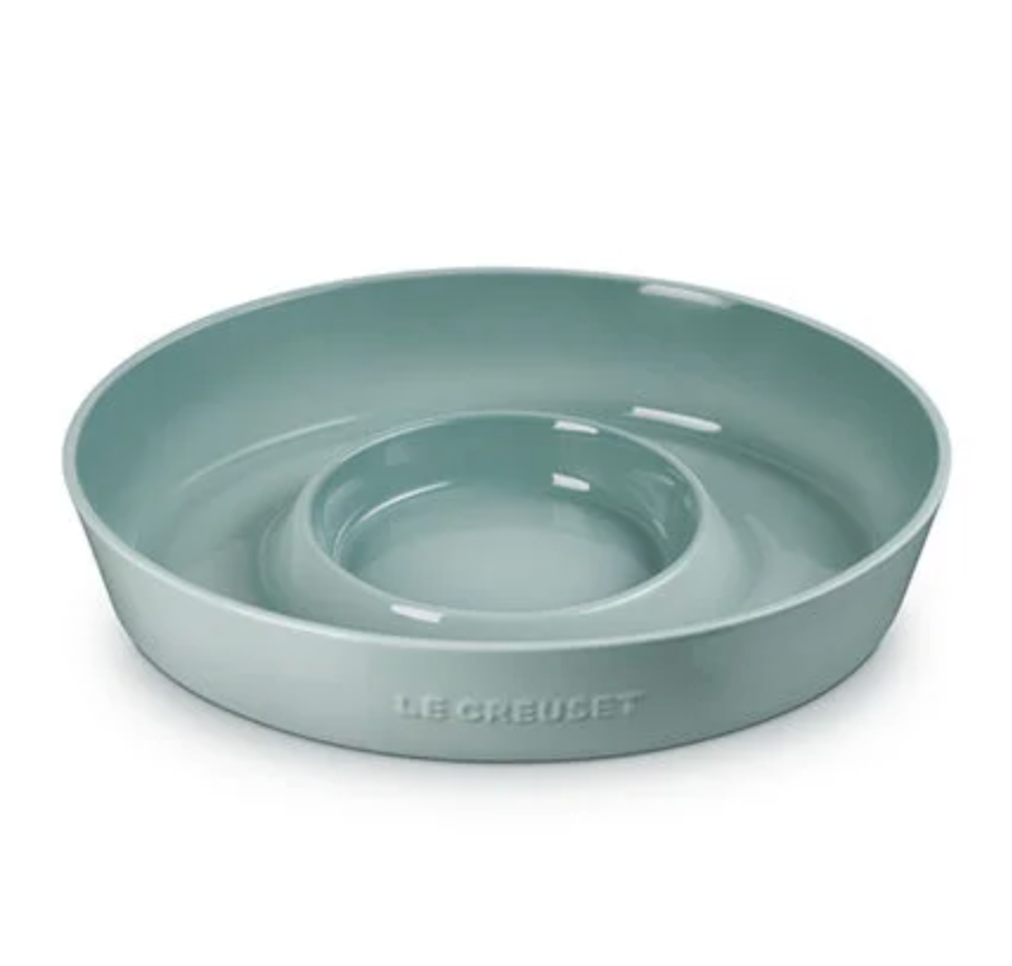 Le Creuset Signature Oval Chip & Dip Platter – Sea Salt